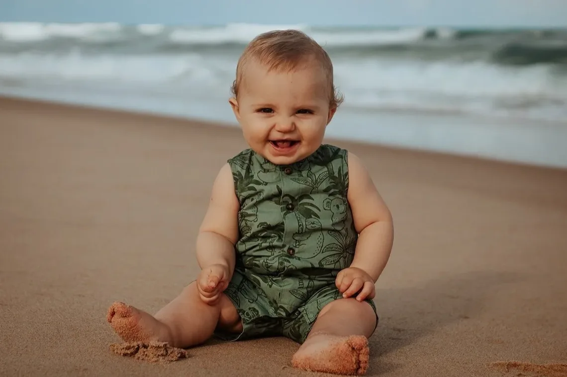 A child smiling